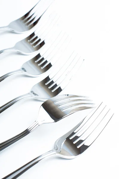 Nieuwe glanzende vorken — Stockfoto