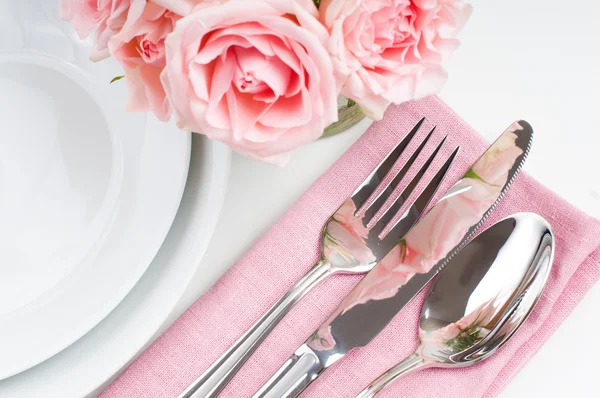 Shiny new cutlery, silverware — Stock Photo, Image