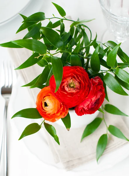 Bouquet of red buttercups — Stock Photo, Image