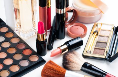 Makeup and cosmetics set clipart