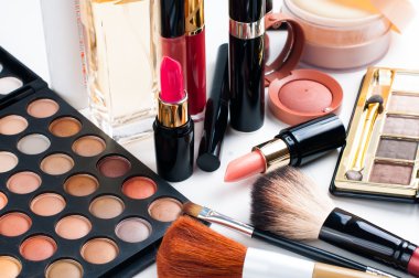 Makeup and cosmetics set clipart