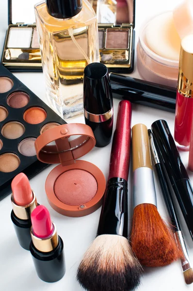 Conjunto de maquillaje y cosméticos — Foto de Stock