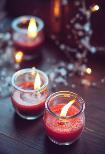 Home decorations, candles — Stock Photo, Image