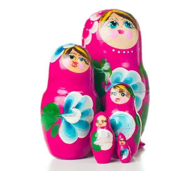 Rosa Matrjoschka russische Puppen — Stockfoto