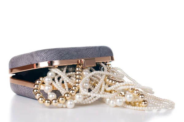 Jewelry in handbag — Stock Photo, Image