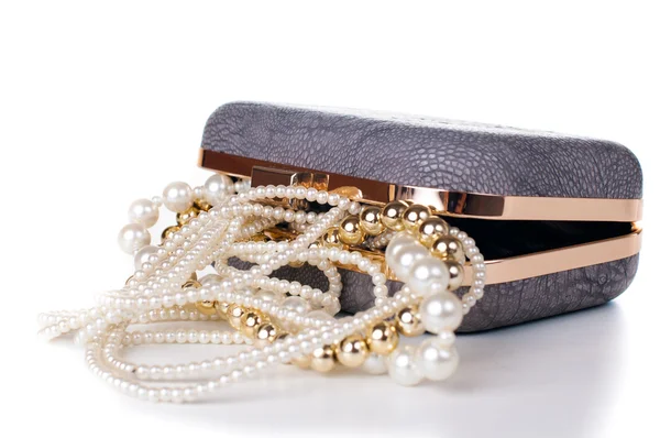 Jewelry in handbag — Stock Photo, Image