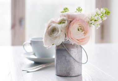 flowers and cup