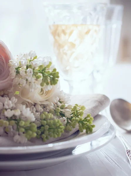 Matrimonio elegante tavolo da pranzo impostazione — Foto Stock