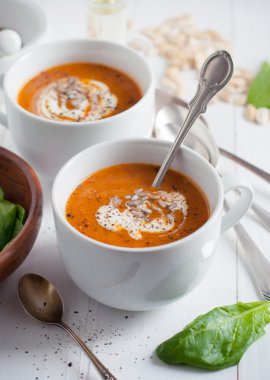 Balkabağı çorbası. 