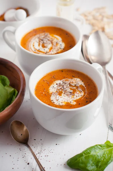 Kürbissuppe — Stockfoto