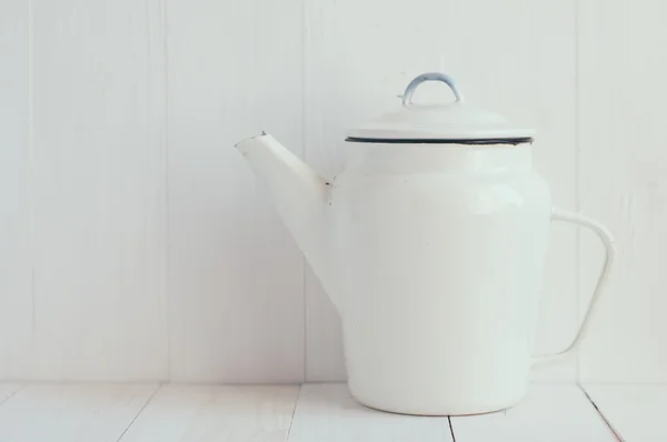 Enamel coffee pot — Stock Photo, Image