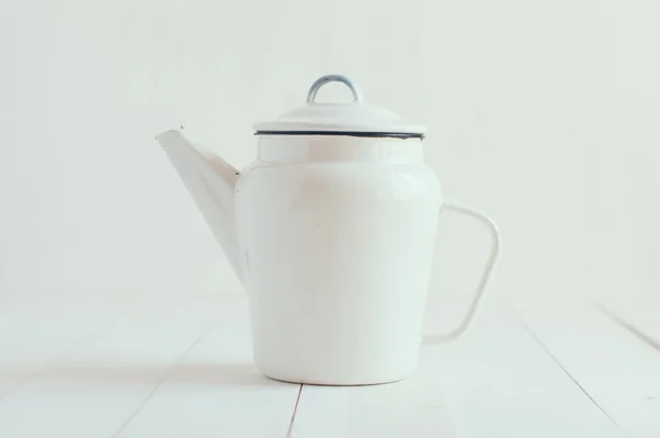 Enamel coffee pot — Stock Photo, Image