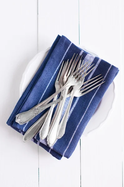 Delicate vintage silverware — Stock Photo, Image