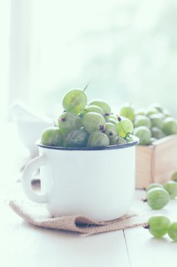 Olgun taze yeşil bektaşi üzümü