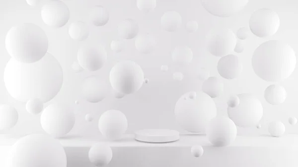Абстрактный 3D-фон с пустым подиумом — стоковое фото