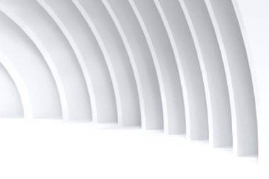 Abstract futuristic white background, minimalist 3d render