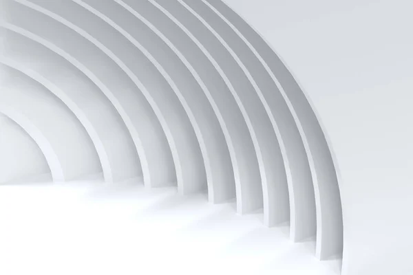 Abstrato futurista branco fundo minimalista 3d render — Fotografia de Stock