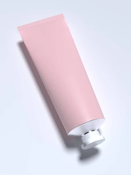 Cosmetic Cream Tubes Blank Beauty Care Product Packaging Mock White — Stockfoto