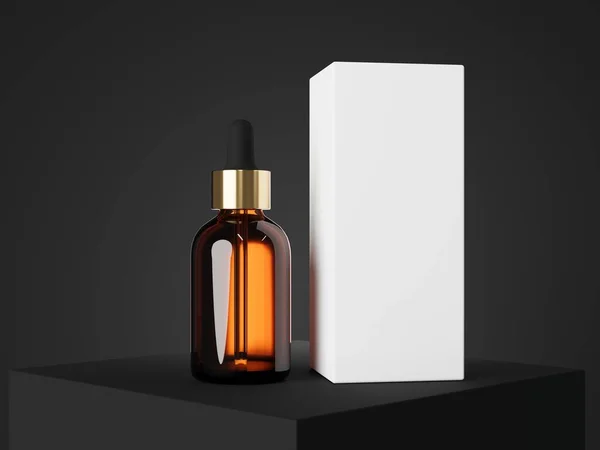 Cosmetic Serum Dropper Bottle Render Care Product Packaging Design Branding —  Fotos de Stock