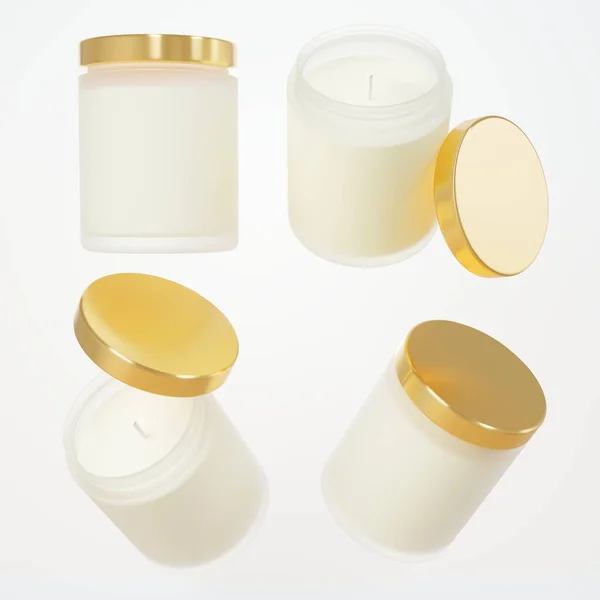 Minimalist Candle Mockup White Ceramic Candle Jar Glossy Black Lid Stock  Photo by ©manera 655967402