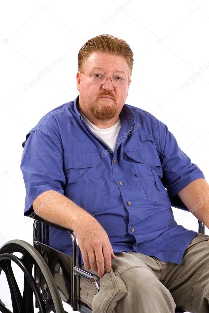 Man Wheelchair Sad