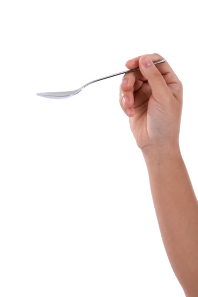 Hand Holding Spoon — Stock Photo, Image