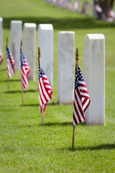 Memorial Day kirkegård – stockfoto