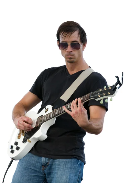 Man spelar gitarr — Stockfoto