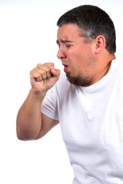 Man Coughing In Fist clipart