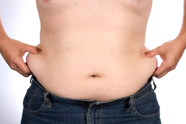 Gordura da cintura do homem — Fotografia de Stock