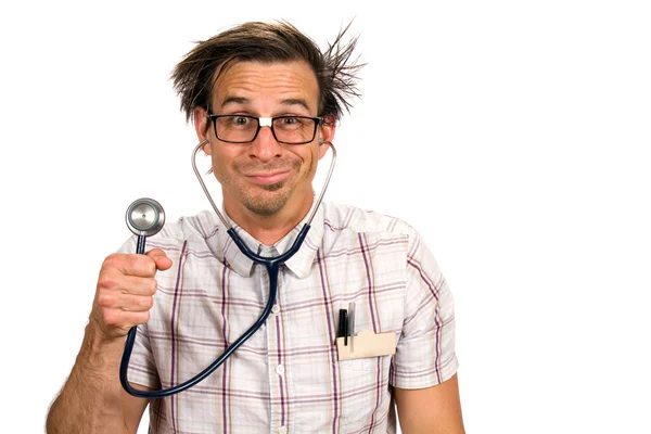 Dumme Nerd Doktor — Stockfoto