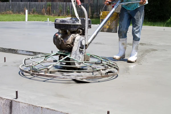 Macht Concrete Finisher Rechtenvrije Stockfoto's