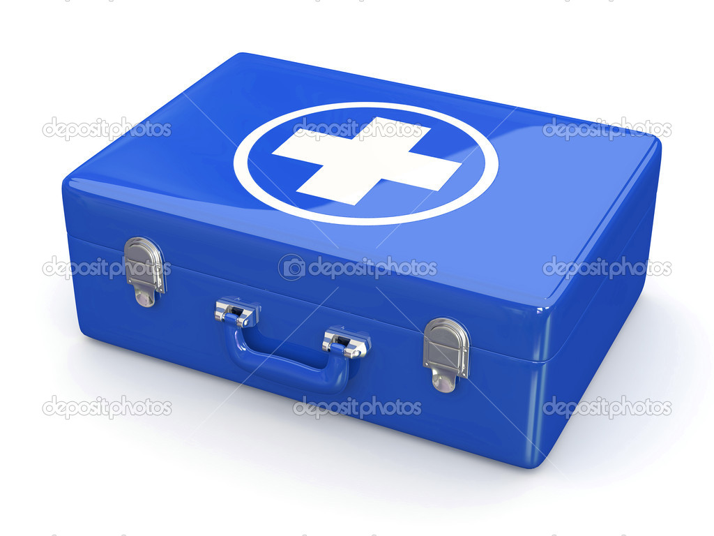 First aids. Medical Kit on white isolated background