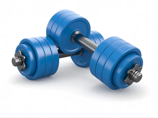 Iron dumbbells weights — Stock Photo, Image