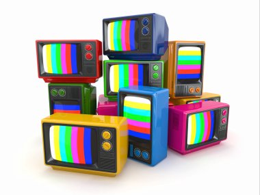 vintage bir tv. televizyon sonu