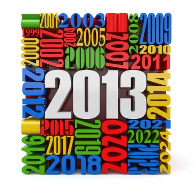 sayılardaki inşa yeni yıl 2013.cube.