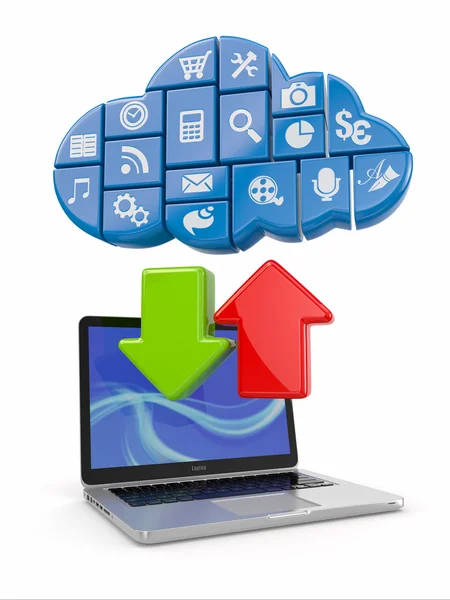 Cloud Computing. Konzeptbild. — Stockfoto