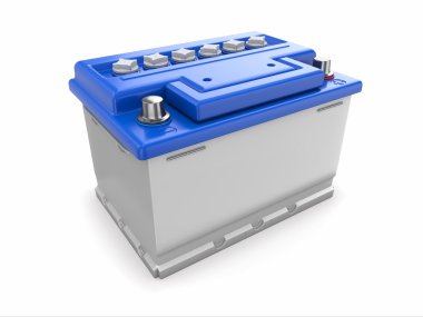 Car battery. 3d clipart