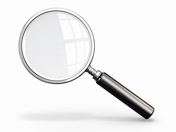 Magnifying glass. Loupe on white background — Stock Photo, Image