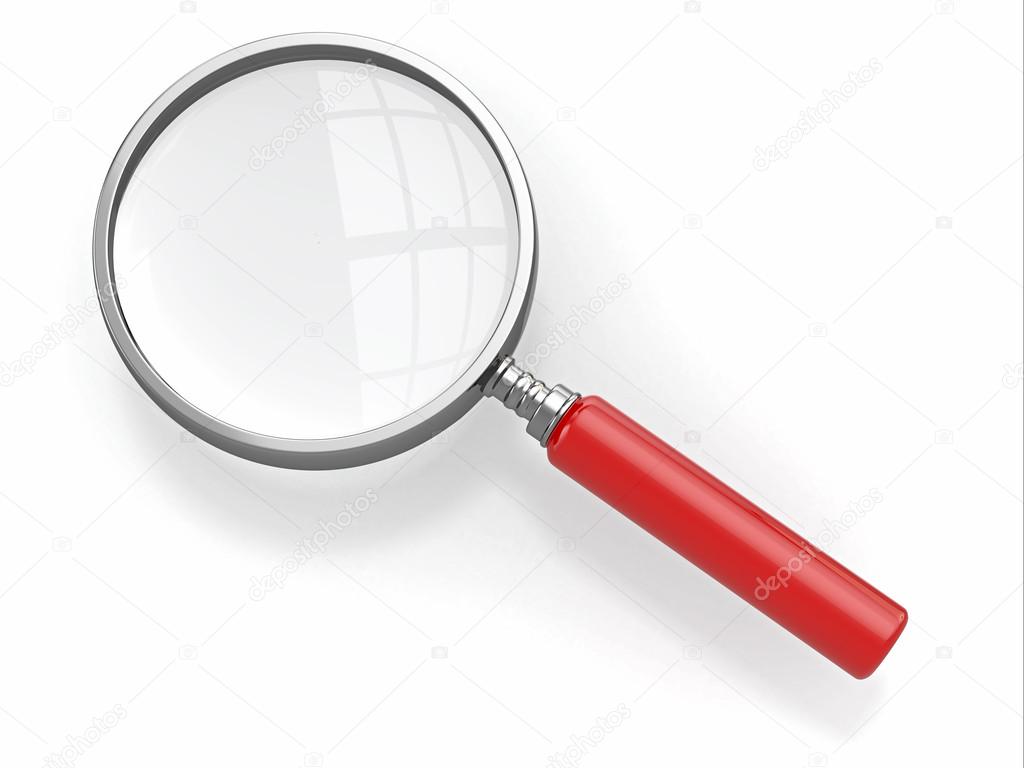 Magnifying glass. Loupe on white background Stock Photo by ©maxxyustas