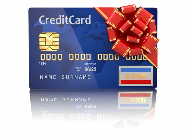 Geschenk creditcard. 3D — Stockfoto