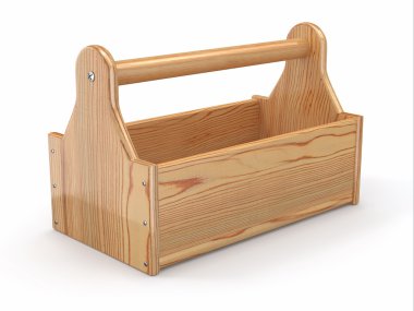 Boş tahta toolbox. 3D