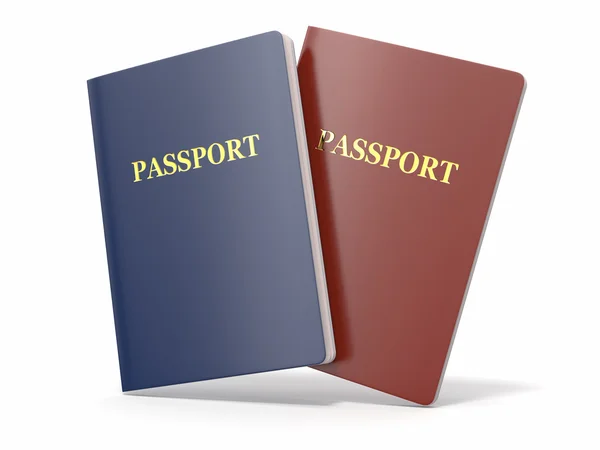 Pasaporte en blanco sobre fondo blanco aislado. 3d —  Fotos de Stock