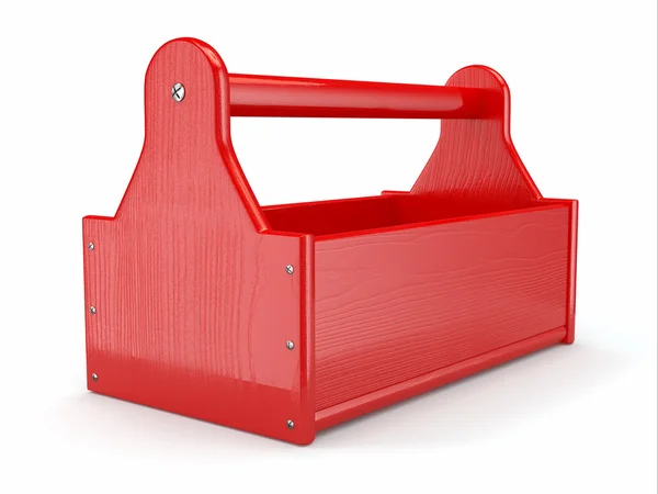 Boş tahta toolbox — Stok fotoğraf