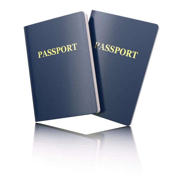 Lege paspoort op witte geïsoleerde achtergrond. — Stockfoto