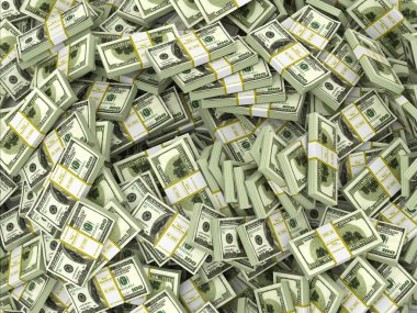 dolar. paketleri para uzakta--dan geçmiş.
