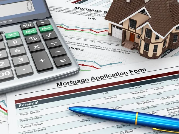 Mortgage hesap makinesi ve house ile başvuru formu.