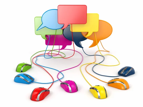 Concept of social network. Forum or chat bubble speech. — Stock Photo, Image