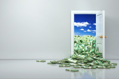 servet kavramı. dolar Euro ve yığın açma.