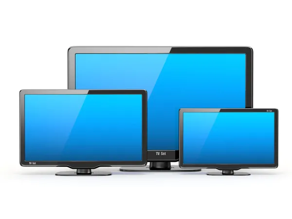 High Definition TV. Different screen sizes. — Stok fotoğraf